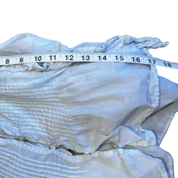 Aritzia Wilfred La Boheme Delacroix Tank- Ruffled, Pintuck Tank Top- Light Blue - Picture 14 of 14